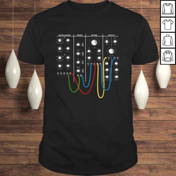 Funny Analog Modular Synthesizer Panel Electronic Musician Gift TShirt