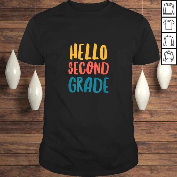 Funny Back To School Shirt for 2nd Grader Kids Hello Second Grade TShirt Gift