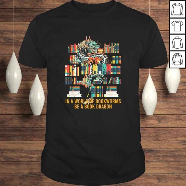 Funny Book Reading Chinese Mythology Gift Book Dragon TShirt Gift