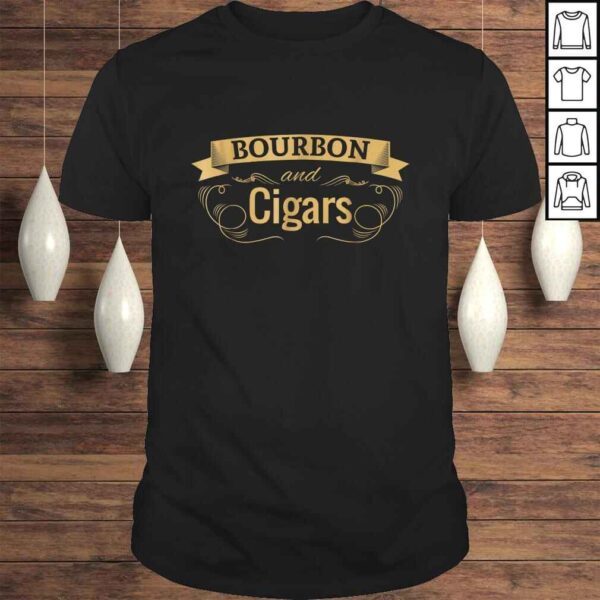 Funny Bourbon Cigar Lover Smoking Shirt Men Grandpa