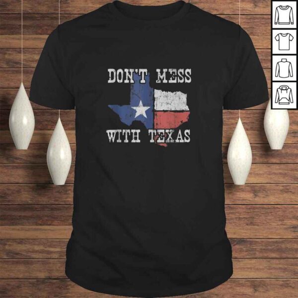 Funny Don't Mess With Vintage Texas Longhorn Lone Star State Tee T-Shirt