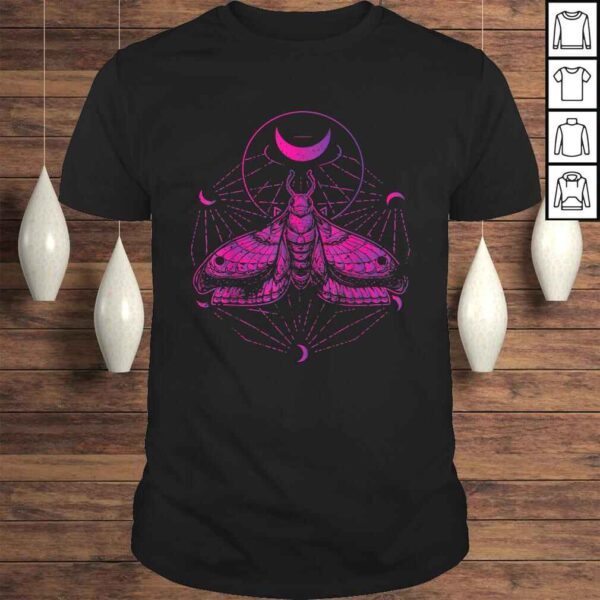 Funny Goth Moth And Crescent Moon Creepy Shirt Gift For Goths Gift Top