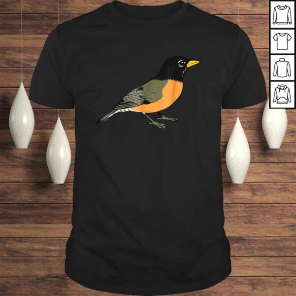 Funny Graphic Tee Animal Birds American Robin Bird TShirt Gift