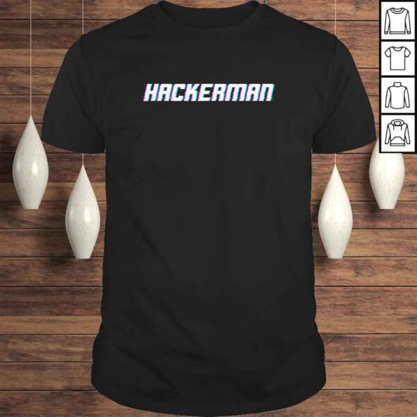 Funny Hackerman Vintage Glitch EffecTShirt