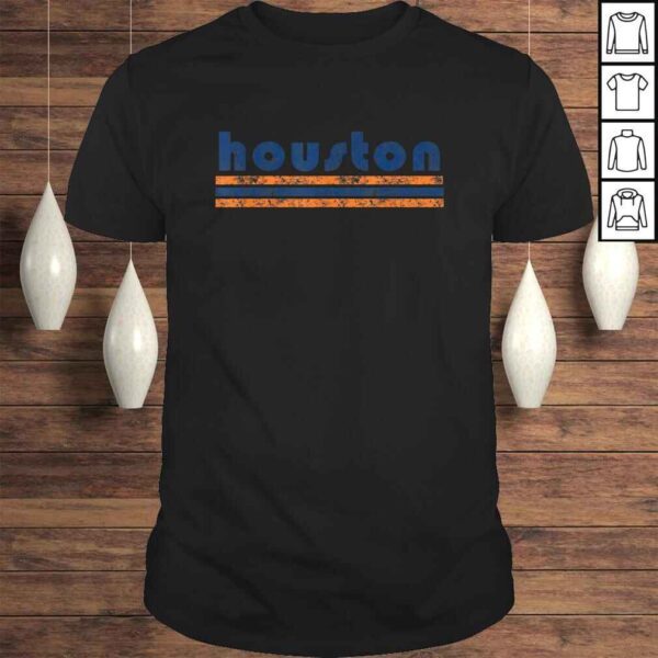 Funny Houston Texas Retro Three Stripe Weathered Vintage Gift Top