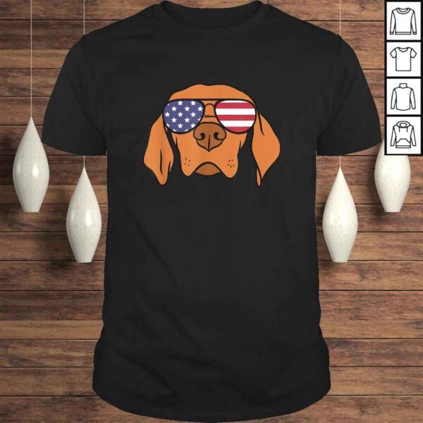 Funny Hungarian Vizsla Dog 4th of July TShirt