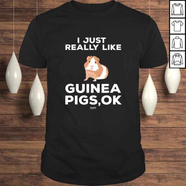 Funny I Just Really Like Guinea Pigs Ok Funny Guinea Mom Themed TShirt