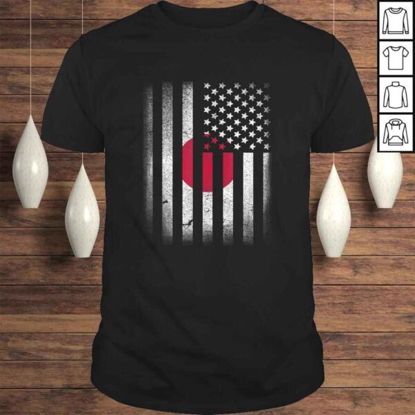 Funny Japanese American Flag Japan Usa Cute Oriental Gift TShirt