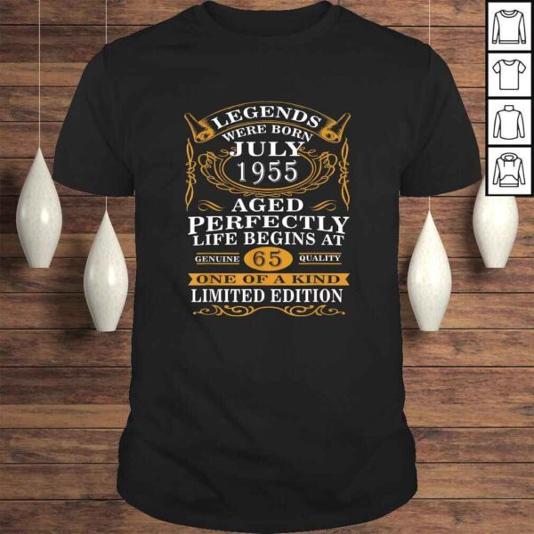 Funny July 1955 65th Birthday Gift 65 Years Old For Men Women Shirt