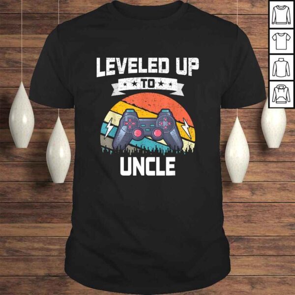 Funny Leveled up to Uncle Funny Video Gamer Gaming Gift TShirt