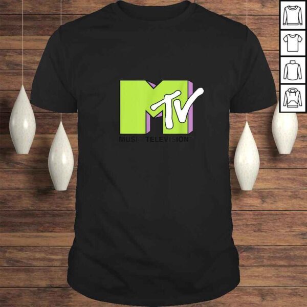 Funny Lime Green And Purple MTV Logo Fill TreatmenTShirt Gift