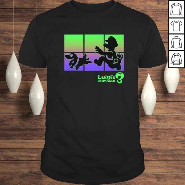 Funny Luigi's Mansion 3 Luigi And Polterpup Silhouette TShirt