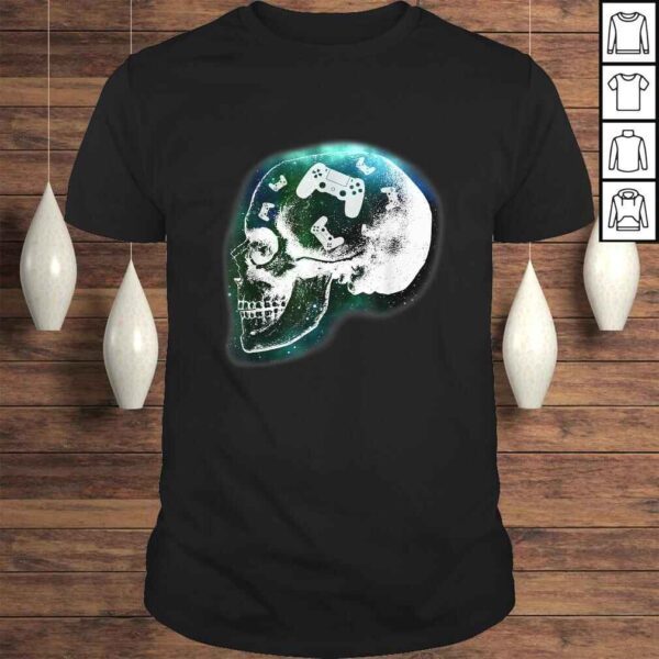 Funny Mind Controller Skull Gaming Gamer Mens Boys Teens Gift TShirt