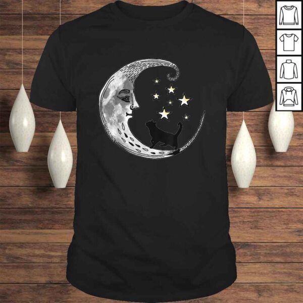 Funny Moon and Stars with Black CaGift Top