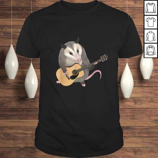 Funny Opossum playing the acoustic guitar - possum Tee T-Shirt