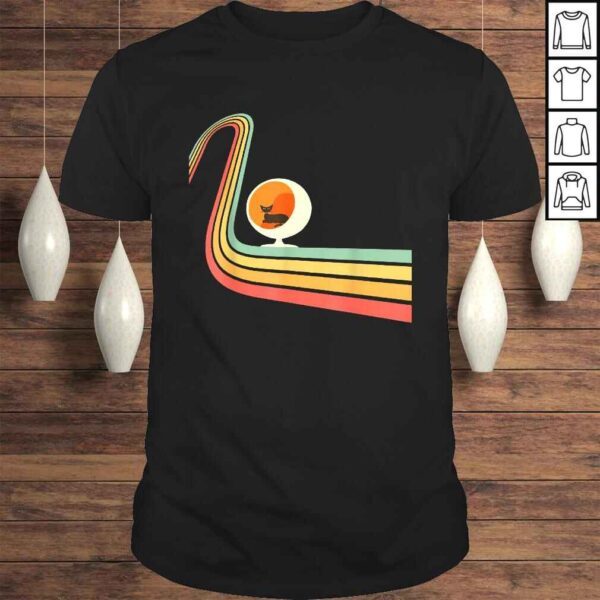 Funny Retro Mid-Century Modern Cat In Egg Chair TShirt