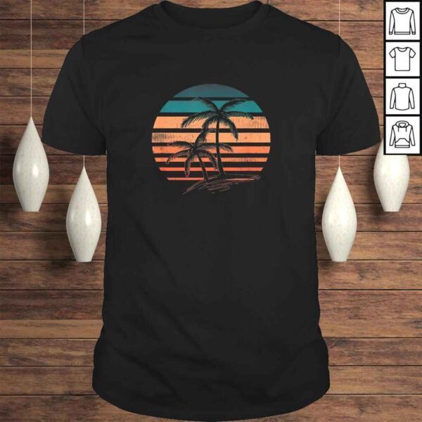 Funny Retro Vintage Sunset Palm Trees Gift Top