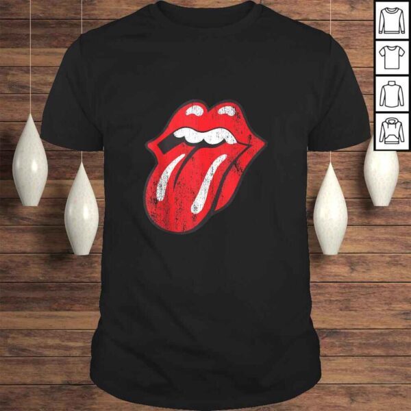 Funny Rolling Stones Official Distressed Tongue Tee T-Shirt