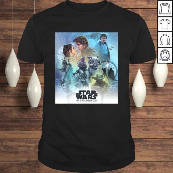 Funny Star Wars Celebration Mural Empire Strikes Back Logo Tee Shirt