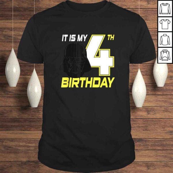 Funny Star Wars Darth Vader 4th Birthday Shirt