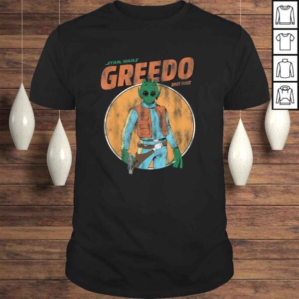 Funny Star Wars Greedo Shot First Retro TShirt