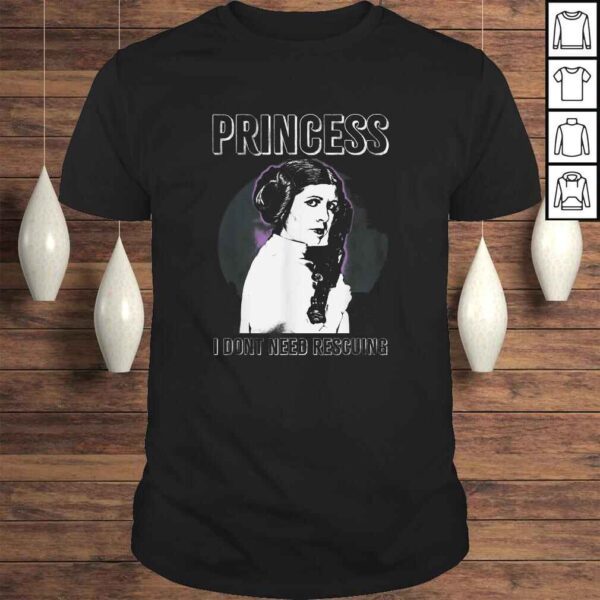 Funny Star Wars Princess Leia I Don't Need Rescuing Shirt