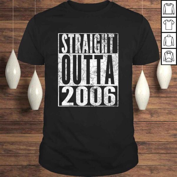 Funny Straight Outta 2006 14th Birthday Gift 14 Years Old Boy Girl TShirt