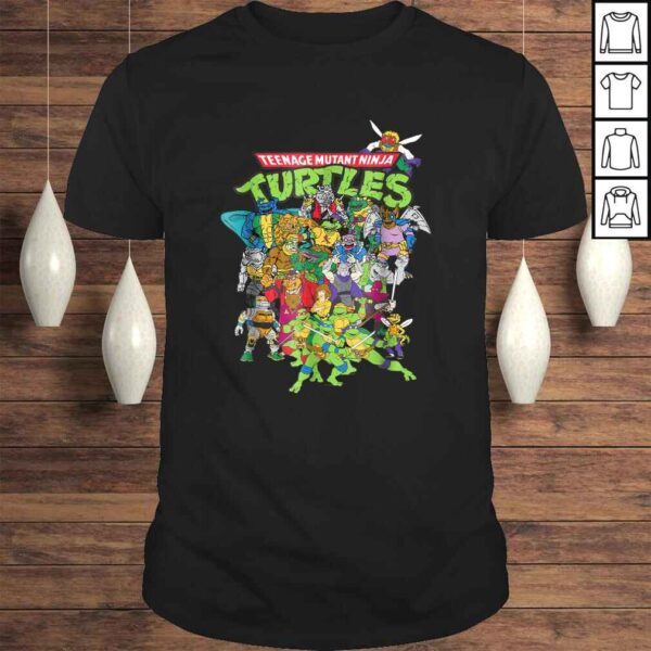 Funny Teenage Mutant Ninja Turtles Large Character Group Shirt