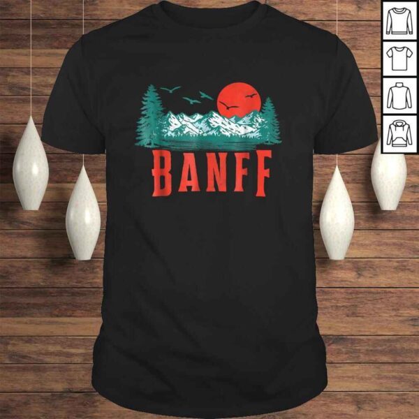 Funny Vintage Banff National Park Mountains Scene Gift TShirt