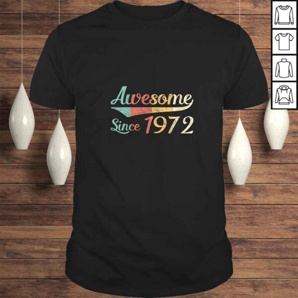 Funny Womens 48th Birthday Gift 48 Year Old Awesome Since 1972 Vintage TShirt