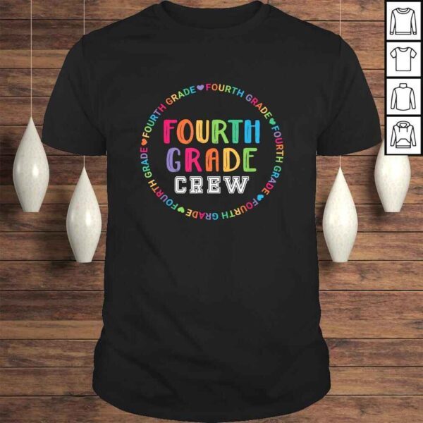 Funny Women's 4th Grade Teacher Back To School - Fourth Grade Crew V-Neck T-Shirt