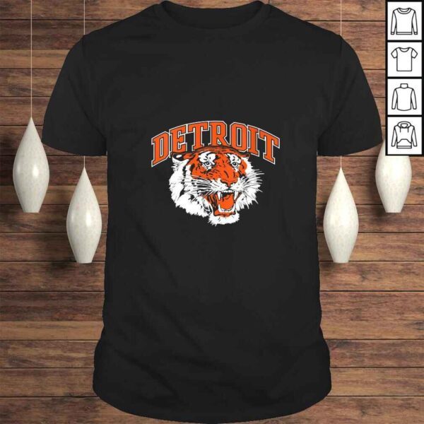 Funny Womens Detroit Baseball Vintage Michigan Bengal Tiger Retro VNeck TShirt