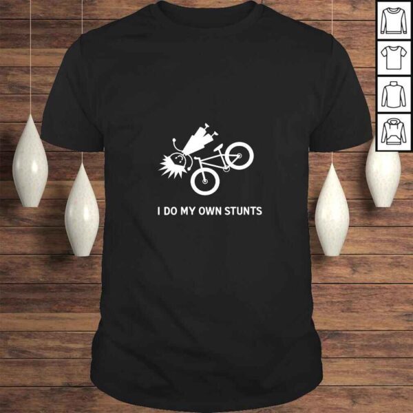 Funny Womens I Do My Own Stunts Bicycle VNeck Shirt