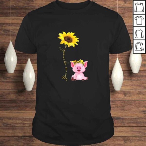 Funny Womens Pigs Are My Sunflower Sunshine Hippie Pig Lover T-shirt