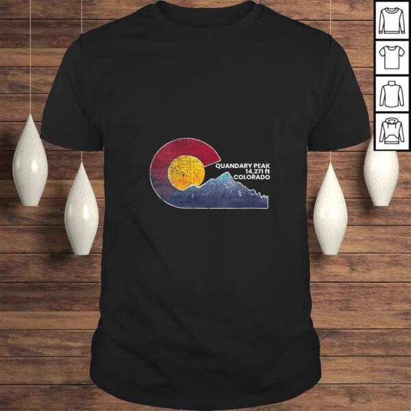 Funny Womens Quandary Peak Colorado Flag Inspired Scenery Shirt