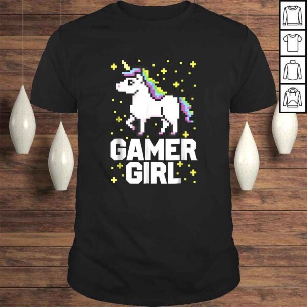 Gamer Girl Shirt Unicorn Video Game Cute Womens Shirt Gift