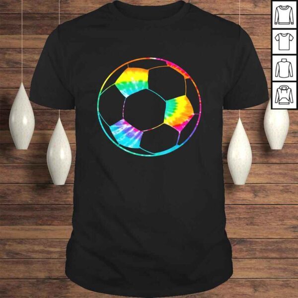 Girl Soccer Ball Shirt - Rainbow Trippy Hippie Tie Dye Gift Top