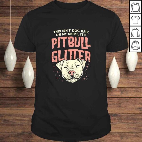 Girls Pitbull Glitter Hair Dog Lover - Mothers Day Gift Mom TShirt