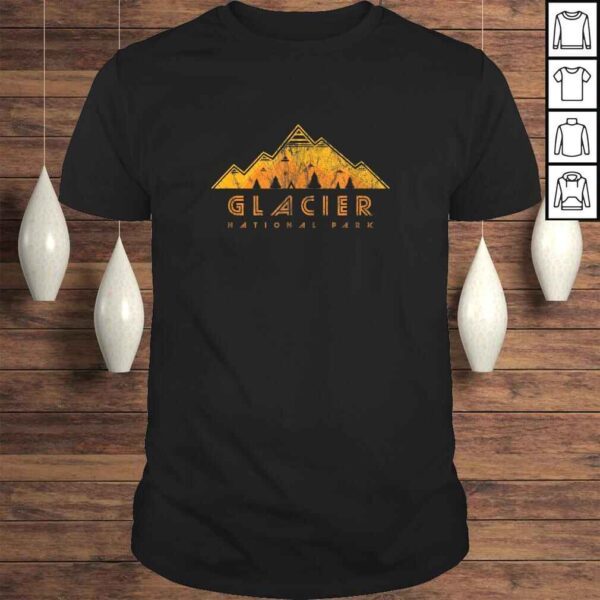 Glacier National Park Retro TShirt