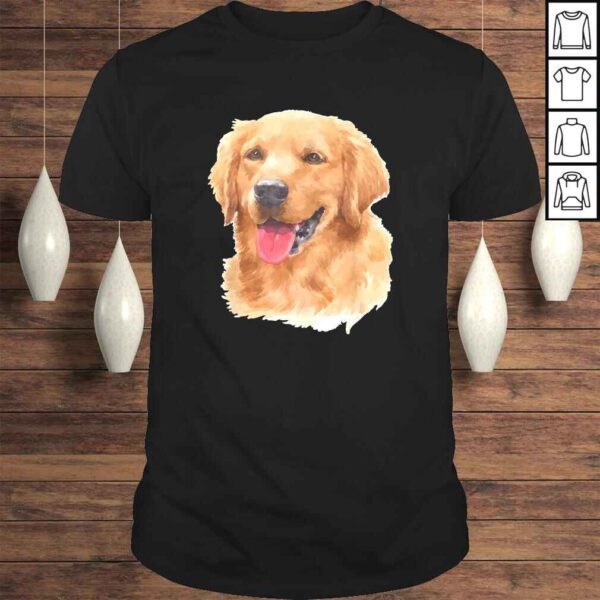 Golden Retriever Dog Shirt - Watercolor Art Golden Retriever TShirt