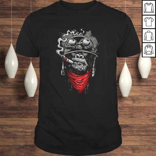 Gorilla Smoking A Cigar Shirt Cool Powerful Animal Shirt