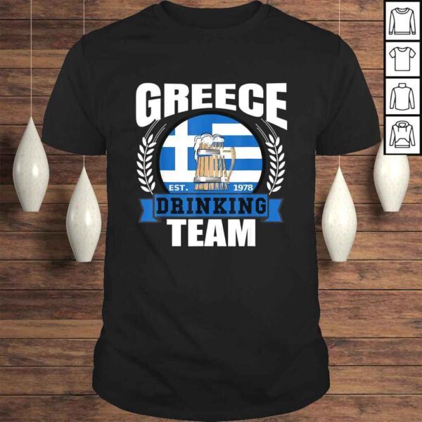 Greece Drinking Team Greek Flag Beer Party Grecian Shirt