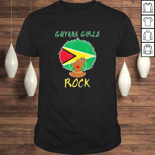 Guyana Flag Girls Rock Shirt Guyana women Tee gift