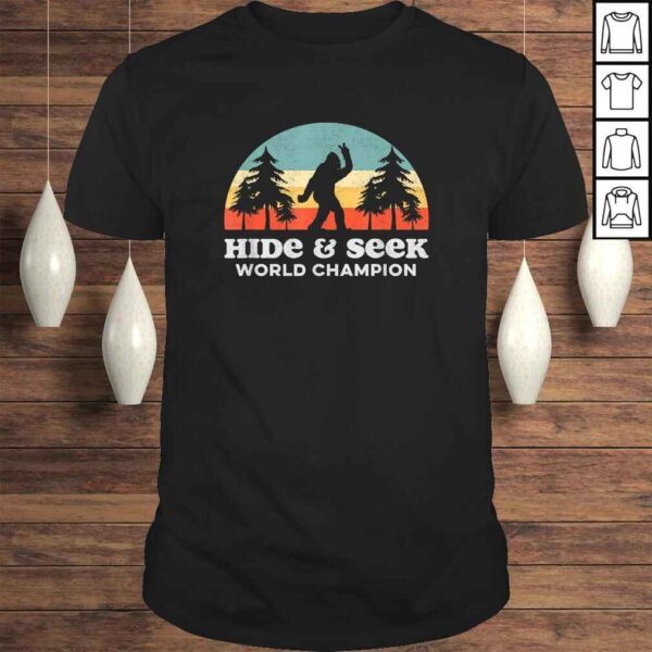 Hide & Seek World Champion Bigfoot Funny Peace OuT-shirt