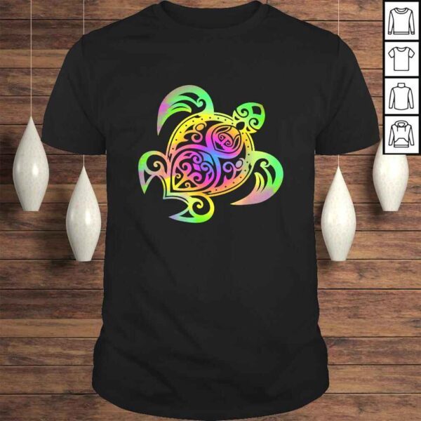 Hippie Tie Dye Psychedelic Sea Turtle Tribal TShirt