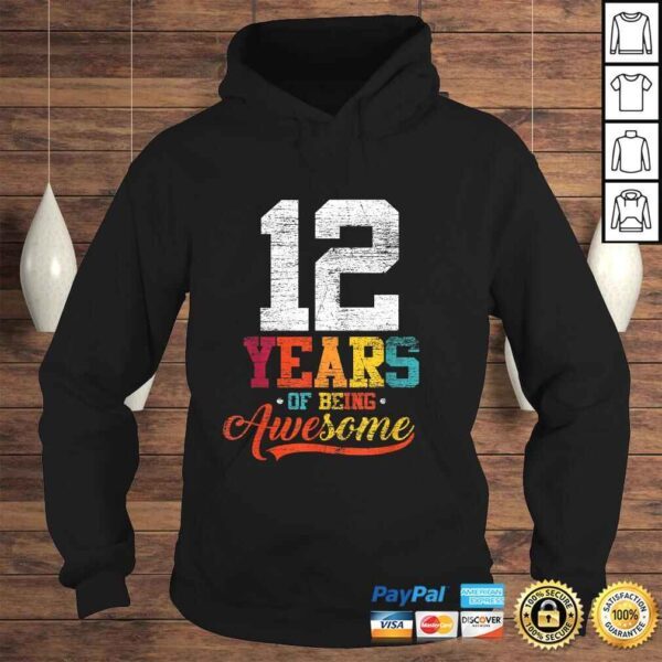 12 Years Of Being Awesome Gifts 12 Years Old 12th Birthday TShirt - Image 4