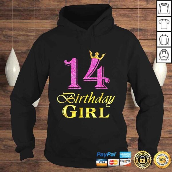 14 Birthday Girl Princess Shirt 14 Years Old 14th Birthday T-shirt - Image 4