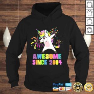 Hoodie 16 Years Old 16th Birthday Awesome Since 2004 Unicorn Tee Shirt