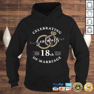 Hoodie 18th Wedding Anniversary Shirt 18 years of Marriage Tshirt