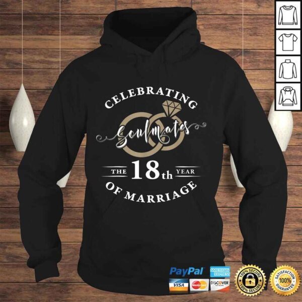 18th Wedding Anniversary Shirt 18 years of Marriage T-shirt - Image 4